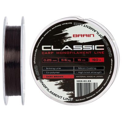 ����� Brain Classic Carp Line (dark brown) 150m 0.25mm 15lb 6.6kg (1858.80.89) - �������� 1