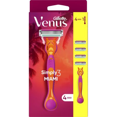 ������ Gillette Simply Venus 3 Miami � 4 ������� ����������� (8700216878333) - �������� 1