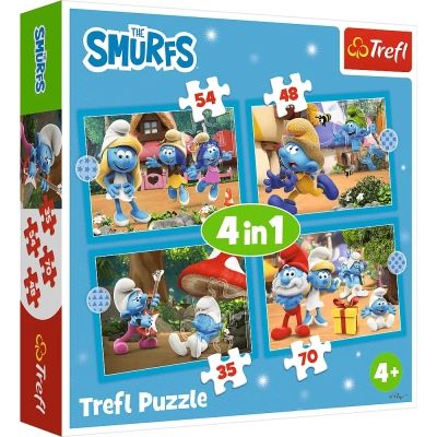 ���� Trefl The Smurfs ���� ������� 4 in 1 (35, 48, 54, 70) �������� (5900511346565) - �������� 1