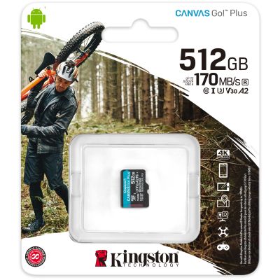 ����� ���'�� ����� ���'�� Kingston 512GB microSDXC �lass 10 UHS-I U3 V30 A2 Canvas Go Plus G4 (SDCG4/512GBSP) - �������� 3