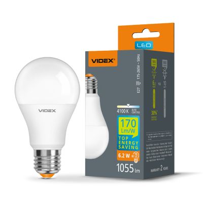  Videx LED A60h 6.2W E27 4100K (VL-A60h-62274) -  3