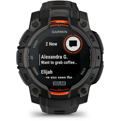 �����-�������� Garmin Instinct 3, 45mm, Solar, Black Bezel with Black Band, GPS (010-02934-00) - �������� 4