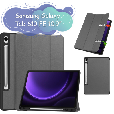 ����� �� �������� BeCover Flexible TPU Mate Samsung Galaxy Tab S10 FE (SM-X520/SM-X526) 10.9" Grey (713266) - �������� 1
