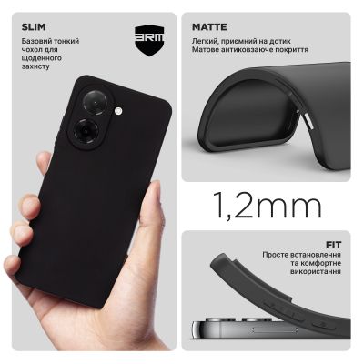 ����� ��� ���������� �������� Armorstandart Matte Slim Fit Xiaomi Redmi A5 4G / Poco C71 4G Camera cover Black (ARM84710) - �������� 3