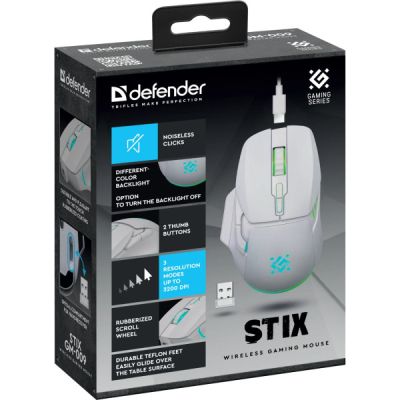 ����� Defender Stix GM-009 LED Wireless White (52009) - �������� 7