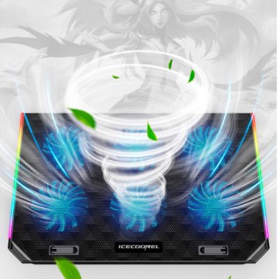 ��������� ��� �������� IceCoorel 10-15.6", 6*80mm 1800 RPM, 2*USB, 366x256x23mm, RGB (A17) - �������� 4
