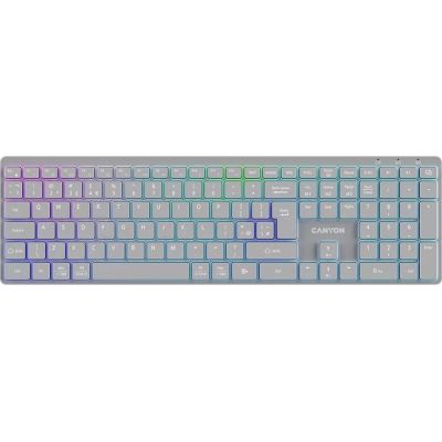 ���������� Canyon HKB-W11 Slim Dual Mode Wireless/Bluetooth RGB UA Grey (CNS-HBTK11G) - �������� 1
