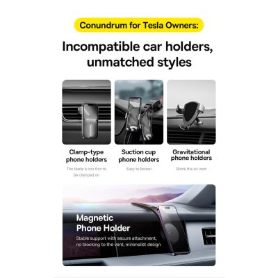 ������������� ���������� Baseus C02 Magnetic Phone Holder Cluster Black (SUCC000201) - �������� 10