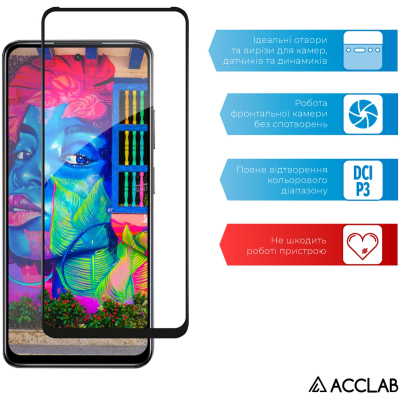 ���� ������� ACCLAB Full Glue Infinix Hot 40i Black (1283126588914) - �������� 5