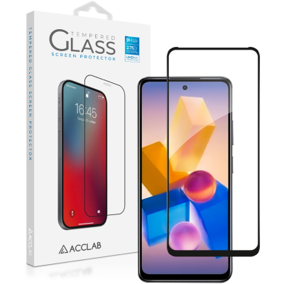 ���� ������� ACCLAB Full Glue Infinix Hot 40i Black (1283126588914) - �������� 1