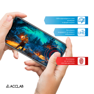 ���� ������� ACCLAB Full Glue Oppo A3 5G Black (1283126598876) - �������� 6