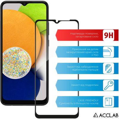 ���� ������� ACCLAB Full Glue Samsung A03 Black (1283126521621) - �������� 3