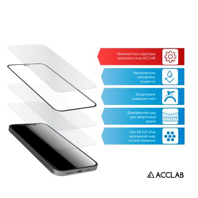 ���� ������� ACCLAB Full Glue Samsung A03 Black (1283126521621) - �������� 4