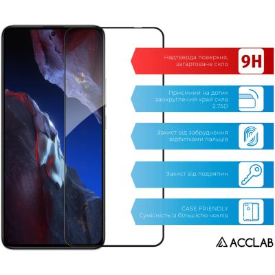   ACCLAB Full Glue Xiaomi PocoF5 Pro Black (1283126589959) -  3