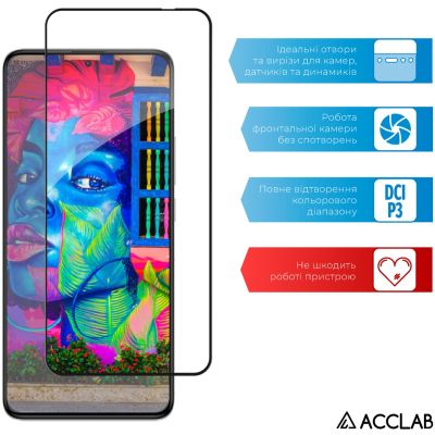   ACCLAB Full Glue Xiaomi PocoF5 Pro Black (1283126589959) -  5
