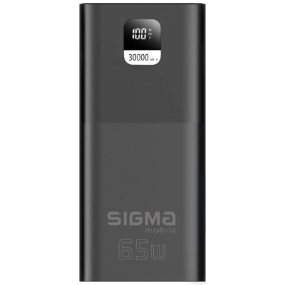 ������� ������������ Sigma X-power SI30A6QLX 30000mAh, PD/65W, LED, cable 100w, black (4827798835111) - �������� 1