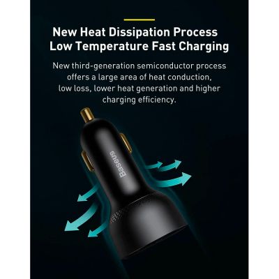 �������� ������� Baseus Superme Digital Display PPS Dual Quick Charger Car Charger black (TZCCZX-01) - �������� 11