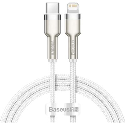   USB-C to Lightning 1.0m Cafule Metal PD 20W white Baseus (CATLJK-A02) -  1