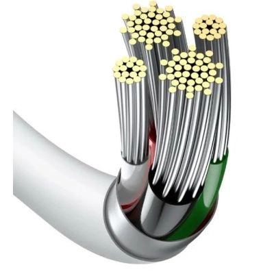 ���� ������ USB 2.0 AM to Lightning 2.0m Superior Fast Charging 2.4A white Baseus (CALYS-C02) - �������� 7