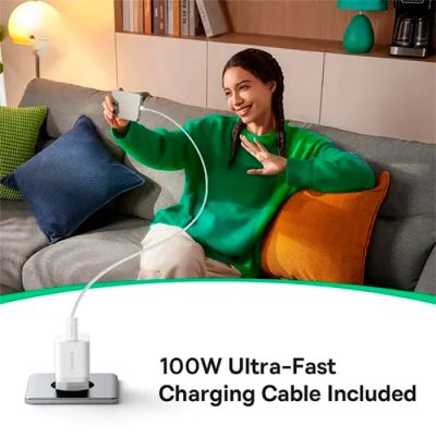 �������� ������� Baseus GaN5 Fast Charger USB-C 25W + Cable Type-C 100W white (P10110909213-01) - �������� 10