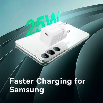 �������� ������� Baseus GaN5 Fast Charger USB-C 25W + Cable Type-C 100W white (P10110909213-01) - �������� 6