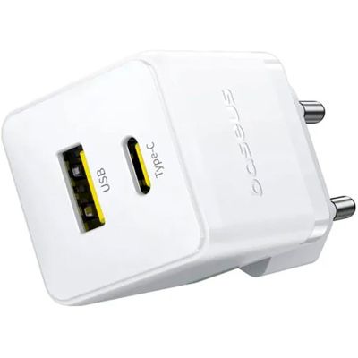   Baseus Palm Fast Charger C+U 20W moon white (P10111608213-00) -  2