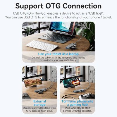 ������������ Vention USB 3.0 to 4xUSB 3.0 Hub With Power Supply 0.15m black (CHLBB) - �������� 10