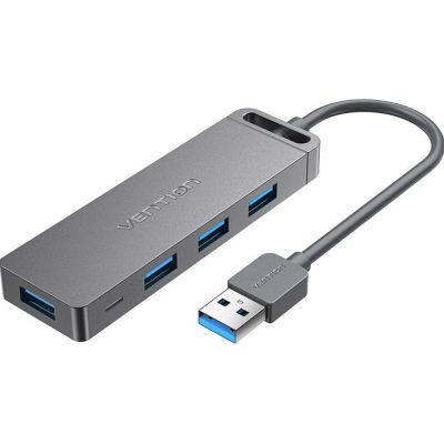 ������������ Vention USB 3.0 to 4xUSB 3.0 Hub With Power Supply 0.15m black (CHLBB) - �������� 2