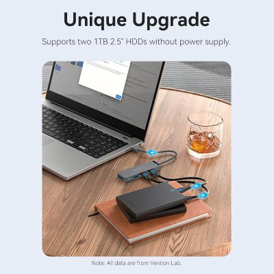 ������������ Vention USB 3.0 to 4xUSB 3.0 Hub With Power Supply 0.15m black (CHLBB) - �������� 7