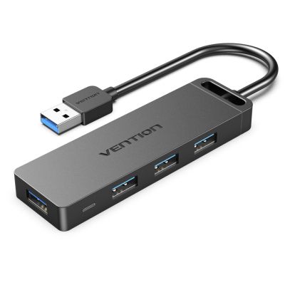 ������������ Vention USB 3.0 to 4xUSB 3.0 Hub With Power Supply 0.15m black (CHLBB) - �������� 1