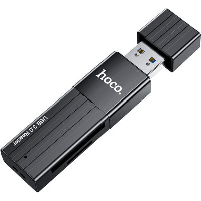 ��������� ����������� ����-���� HOCO USB3.0 to microSD, microSDHC, microSDXC, SD, SDHC, SDXC, HB20 Black (6931474735218) - �������� 2