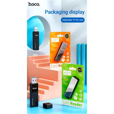 ��������� ����������� ����-���� HOCO USB3.0 to microSD, microSDHC, microSDXC, SD, SDHC, SDXC, HB20 Black (6931474735218) - �������� 8
