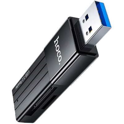 ��������� ����������� ����-���� HOCO USB3.0 to microSD, microSDHC, microSDXC, SD, SDHC, SDXC, HB20 Black (6931474735218) - �������� 1