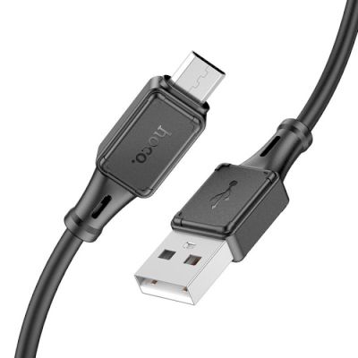 ���� ������ USB 2.0 AM to Micro 5P 1.0m Assistant silicone X101 black HOCO (6942007604055) - �������� 3