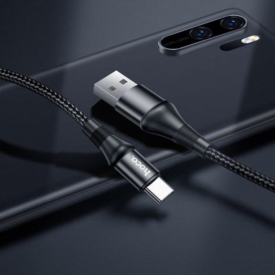 ���� ������ USB 2.0 AM to USB-C 1.0m 3A nylon X50 black HOCO (6931474734235) - �������� 6