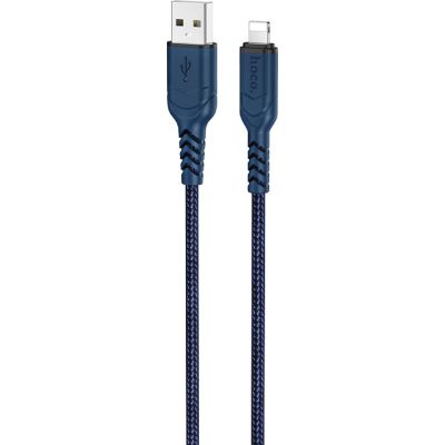 ���� ������ USB 2.0 AM to Lightning 1.0m 2.4A nylon X59 blue HOCO (6931474744883) - �������� 1