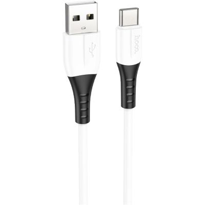   USB 2.0 AM to USB-C 1.0m 3A silicone X82 white HOCO (6931474768582) -  2
