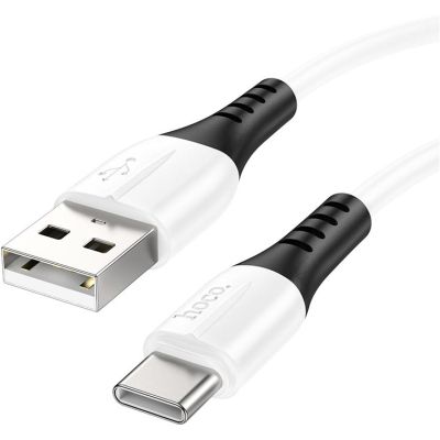   USB 2.0 AM to USB-C 1.0m 3A silicone X82 white HOCO (6931474768582) -  1