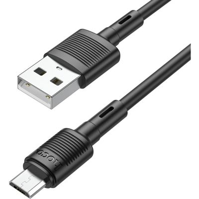 ���� ������ USB 2.0 AM to Micro 5P 1.0m 2.4A PVC X83 black HOCO (6931474770882) - �������� 1