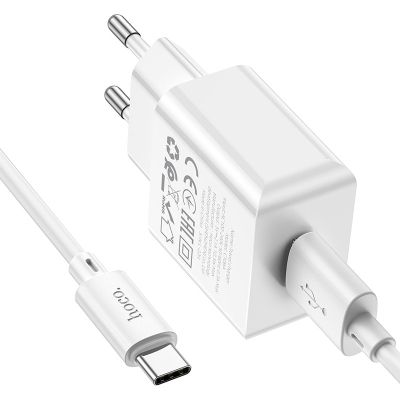   HOCO C106A Leisure USB + cable USB to USB-C 10.5W White (6931474783912) -  6