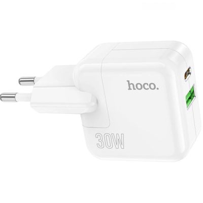 �������� ������� HOCO C111A Lucky 1xUSB-C PD30W + 1xUSB QC3.0 White (6931474790866) - �������� 1