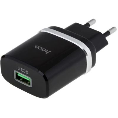 �������� ������� HOCO C12Q Smart USB QC3.0 18W Black (6931474716255) - �������� 1