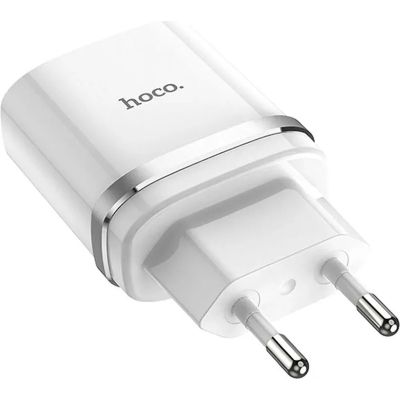   HOCO C12Q Smart USB QC3.0 + cable USB to USB-C 18W White (6931474716309) -  2