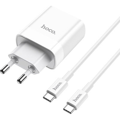 �������� ������� HOCO C80A Rapido 1xUSB-C PD20W + 1xUSB QC3.0 + cable USB-C to USB-C White (6931474740533) - �������� 2