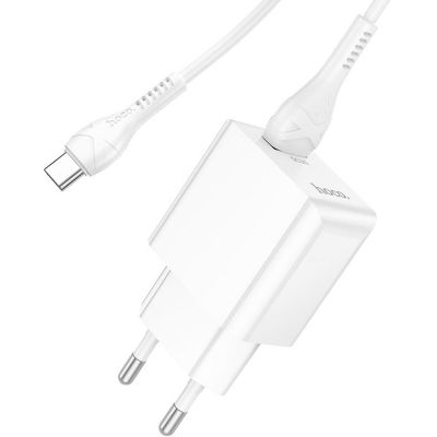   HOCO C98A Proton USB QC3.0 + cable USB to USB-C White (6931474766878) -  4