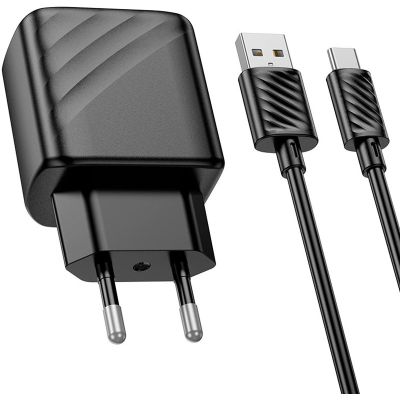 �������� ������� HOCO CS21A Rich USB QC3.0 + cable USB to USB-C Black (6942007609906) - �������� 3