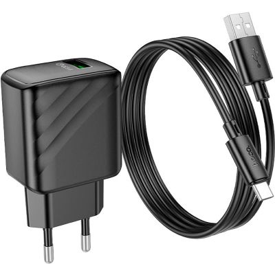 �������� ������� HOCO CS21A Rich USB QC3.0 + cable USB to USB-C Black (6942007609906) - �������� 4