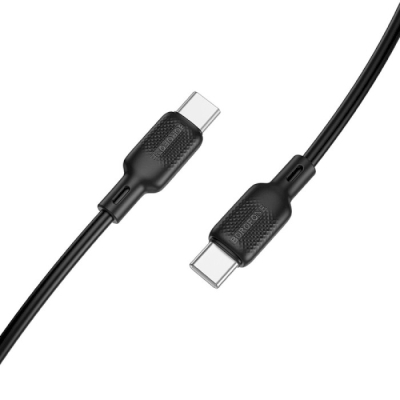 ���� ������ USB-C to USB-C 2.0m 60W Lenny silicone BX113 black BOROFONE (6941991115516) - �������� 5