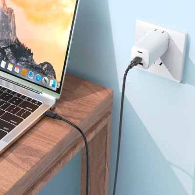 ���� ������ USB-C to USB-C 2.0m 60W Lenny silicone BX113 black BOROFONE (6941991115516) - �������� 7