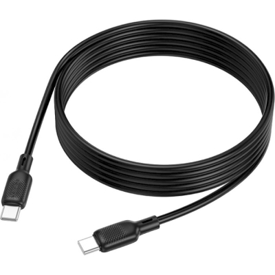 ���� ������ USB-C to USB-C 2.0m 60W Lenny silicone BX113 black BOROFONE (6941991115516) - �������� 1